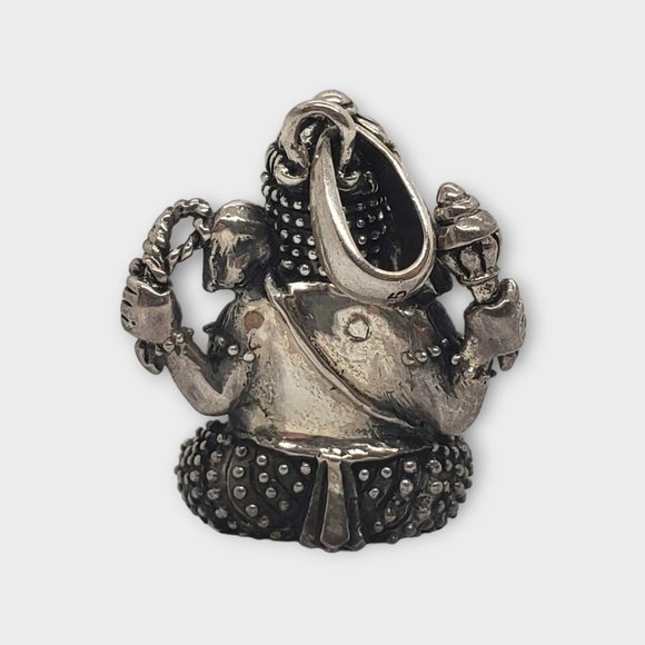 Ganesha .925 Silver pendant with ruby - Picture 9 of 12
